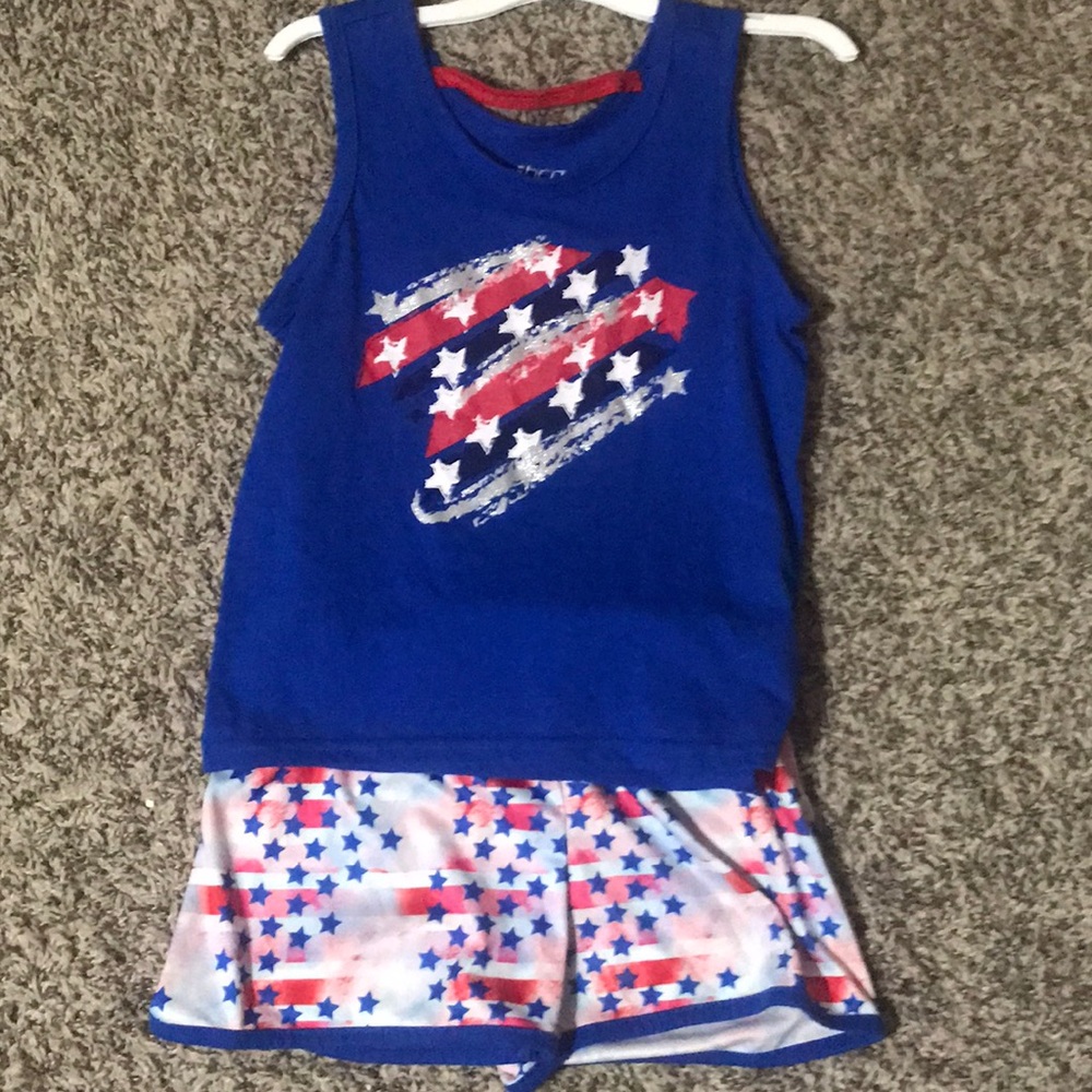 4th of July short set girls- 3 for $15